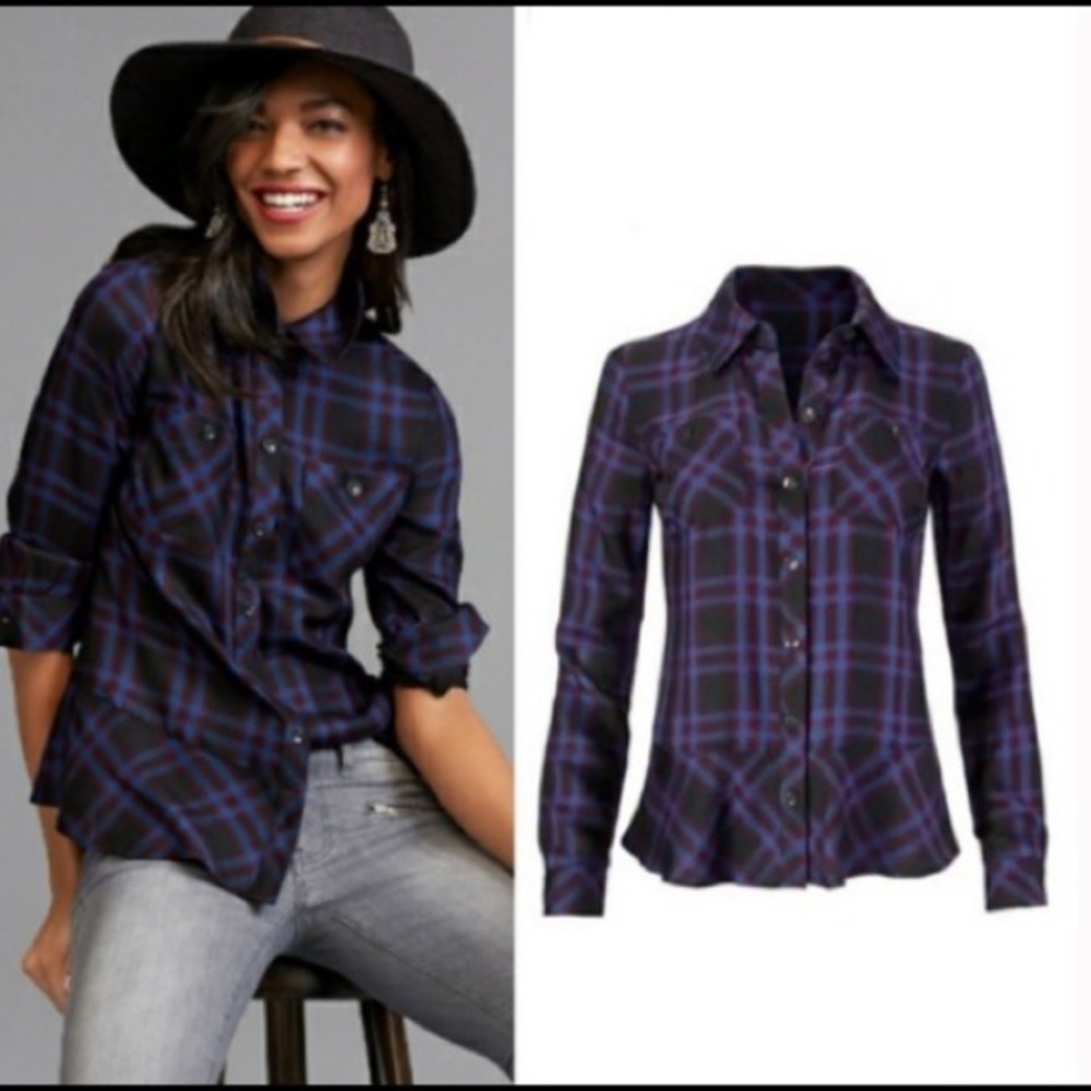 Cabi 3431 Check/Plaid Shirt - Large